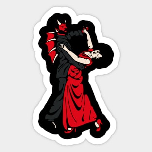 Devil woman dancing Sticker